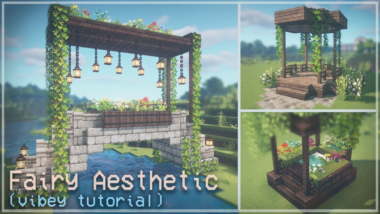 Minecraft: Fairy Aesthetic Builds 🍄🌿✨ Fairytail Cottagecore Fairycore Fairy Tale 🌸 Kelpie The Fox