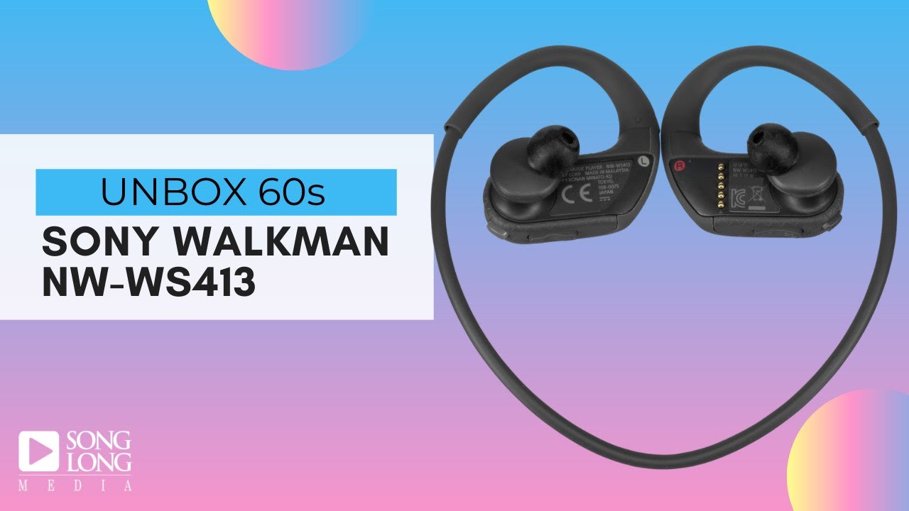 Unboxing 60s - Sony WALKMAN NW-WS413 - songlongmedia
