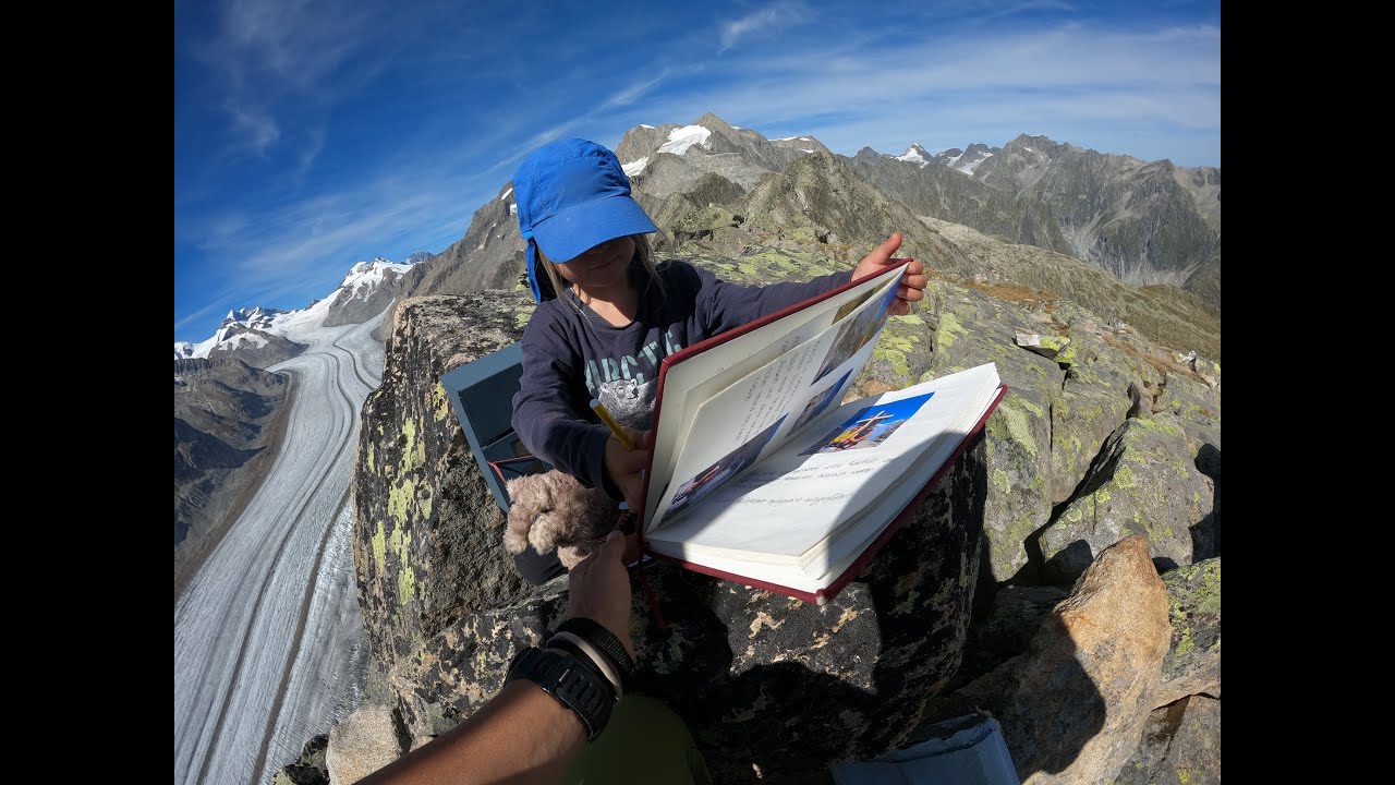 Traumhafte Aussicht auf den Aletschgletscher vom Eggishorn 2926m + Strahlhorn 3026m