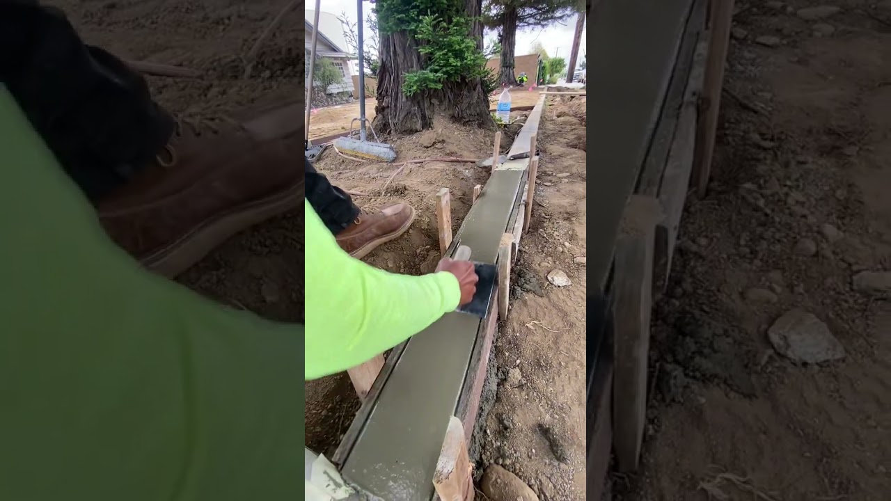 Concrete curbing using 1x4&rdquo;