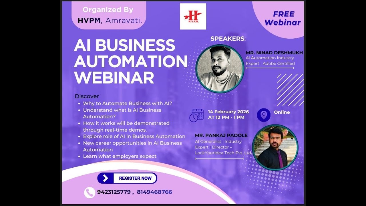 Free AI Business Automation Webinar -14 Feb 2026