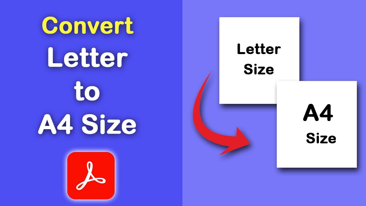 How to convert a pdf Letter to A4 in Adobe Acrobat Pro DC