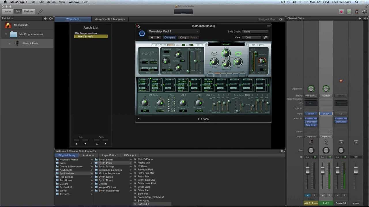MainStage 3 - Tutorial Parte 1 -  Por Abel Mendoza