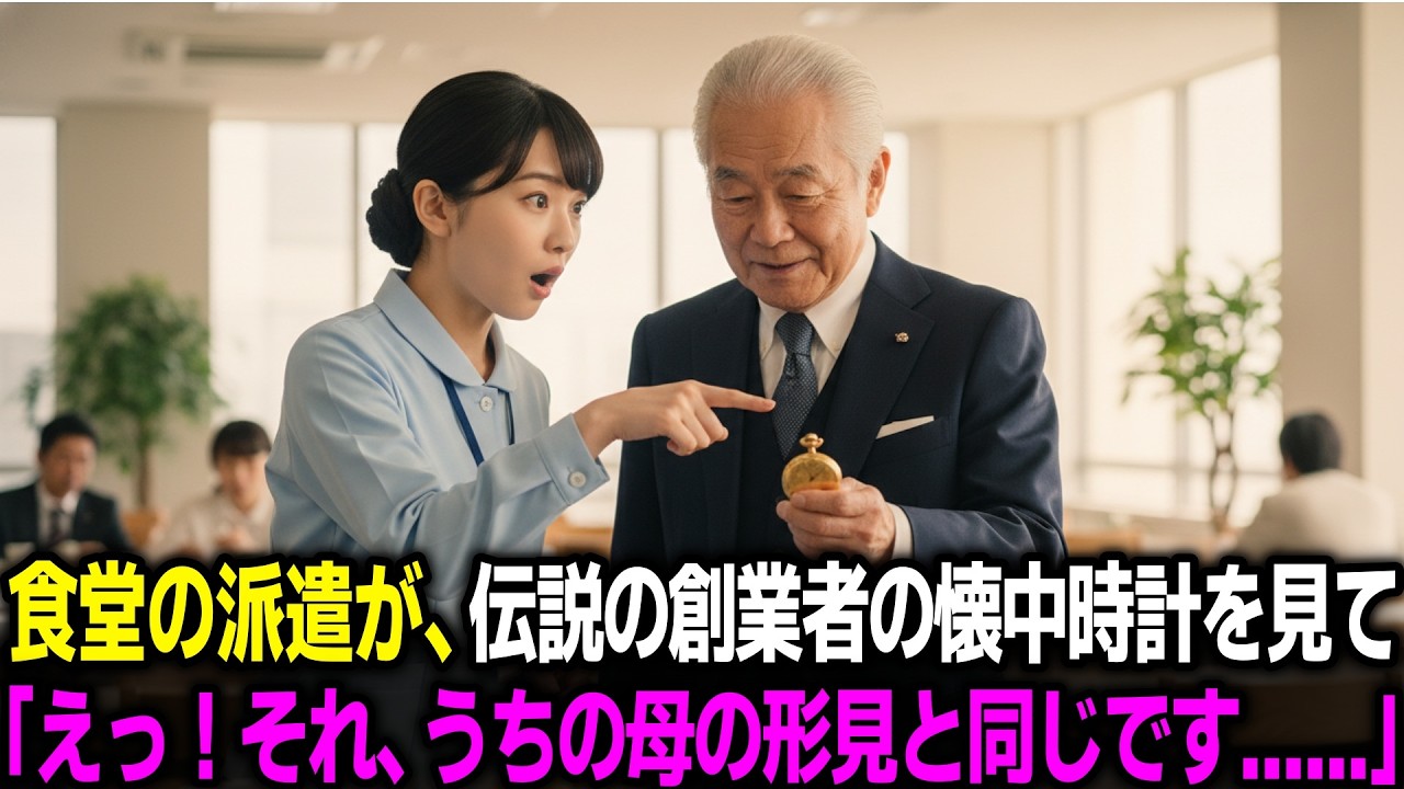社員食堂の派遣スタッフが、伝説の創業者の懐中時計を見て「えっ！それ、うちの母の形見と同じです！」