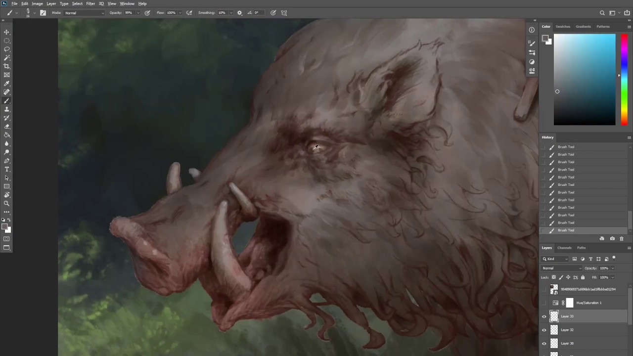 Boar rider speedpainting by Tomas Duchek