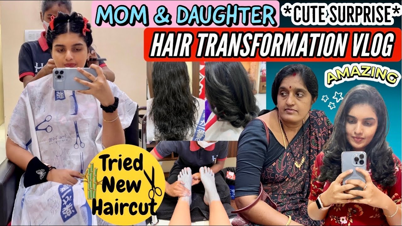 MY HAIR TRANSFORMATION 💆‍♀️ *newhaircut*|Cute SURPRISE I gave to Mom?|Mom & Daughters Spa Day Vlog|