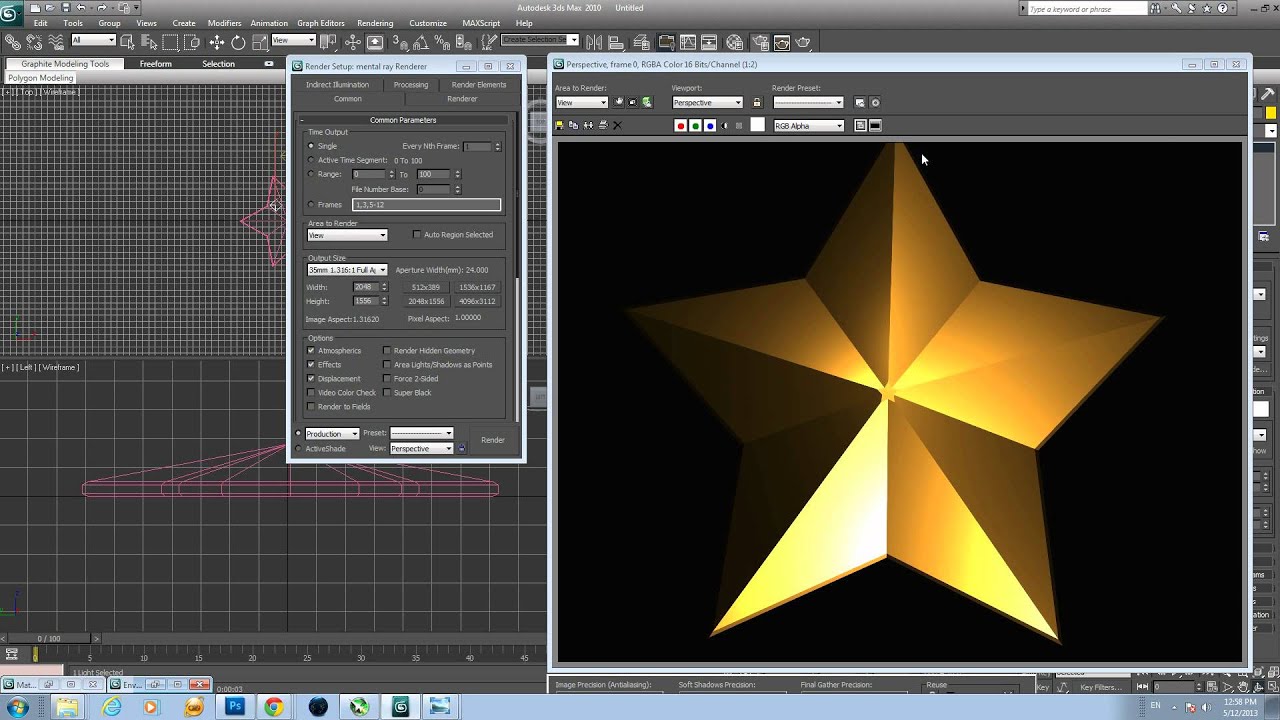 3ds max modeling and texturing star - tutorial