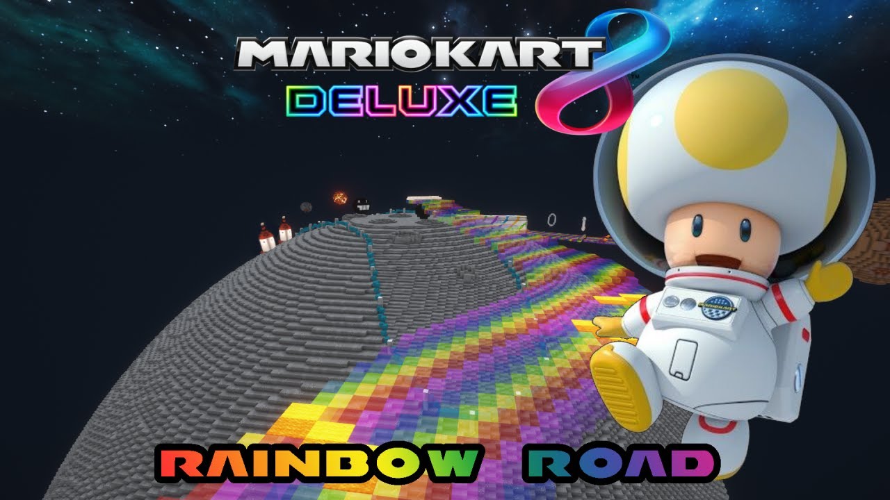 3DS Rainbow Road REMADE in Minecraft! (Mario Kart 8 Deluxe)
