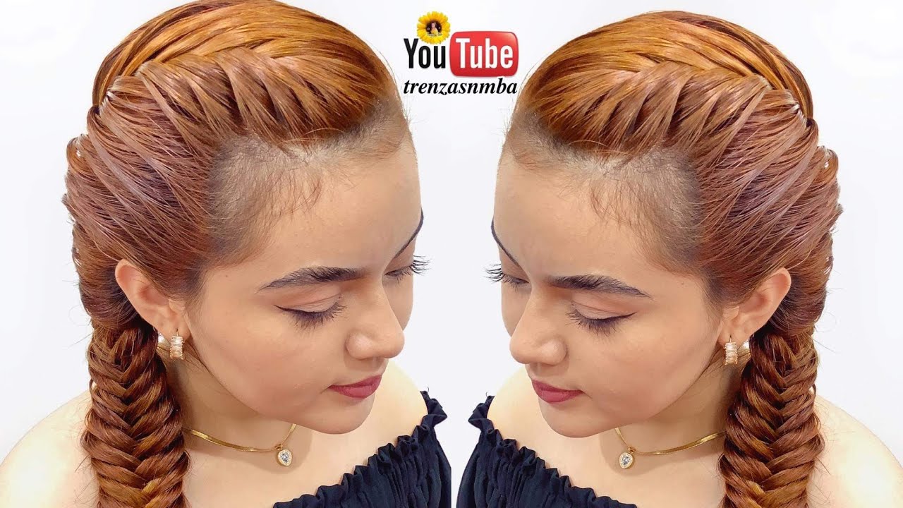 hermoso peinado en trenza espiga f&aacute;cil ❤️, peinado para ni&ntilde;as