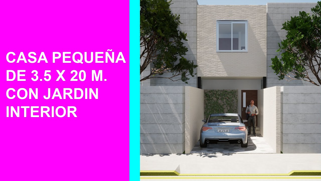 [TWINMOTION 2022] CASA PEQUE&Ntilde;A EN TERRENO DE 3.5 X 20 METROS