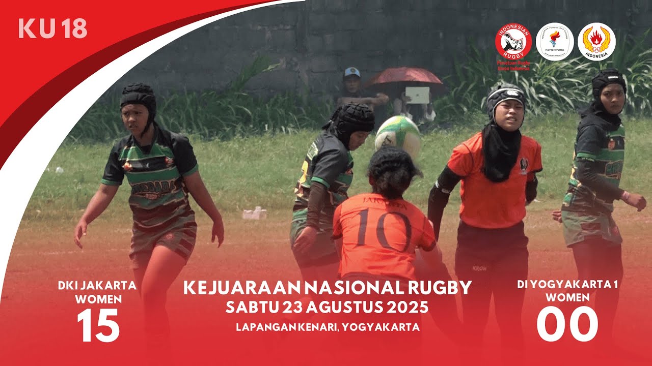KU 18 DKI JAKARTA 15 vs 0 DI YOGYAKARTA1 - Rugby Sevens Putri - Pool Y KEJUARAAN NASIONAL RUGBY 2025