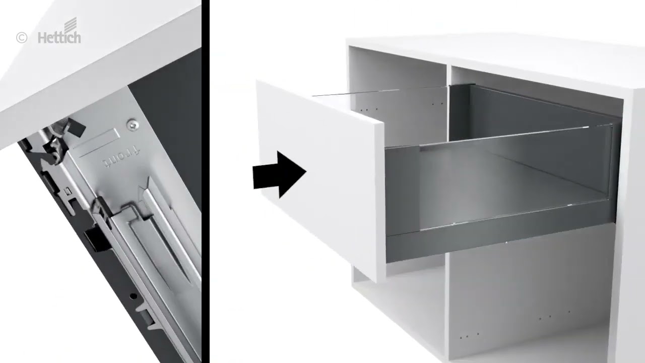 Drawer system AvanTech YOU Inlay - Assembly animation
