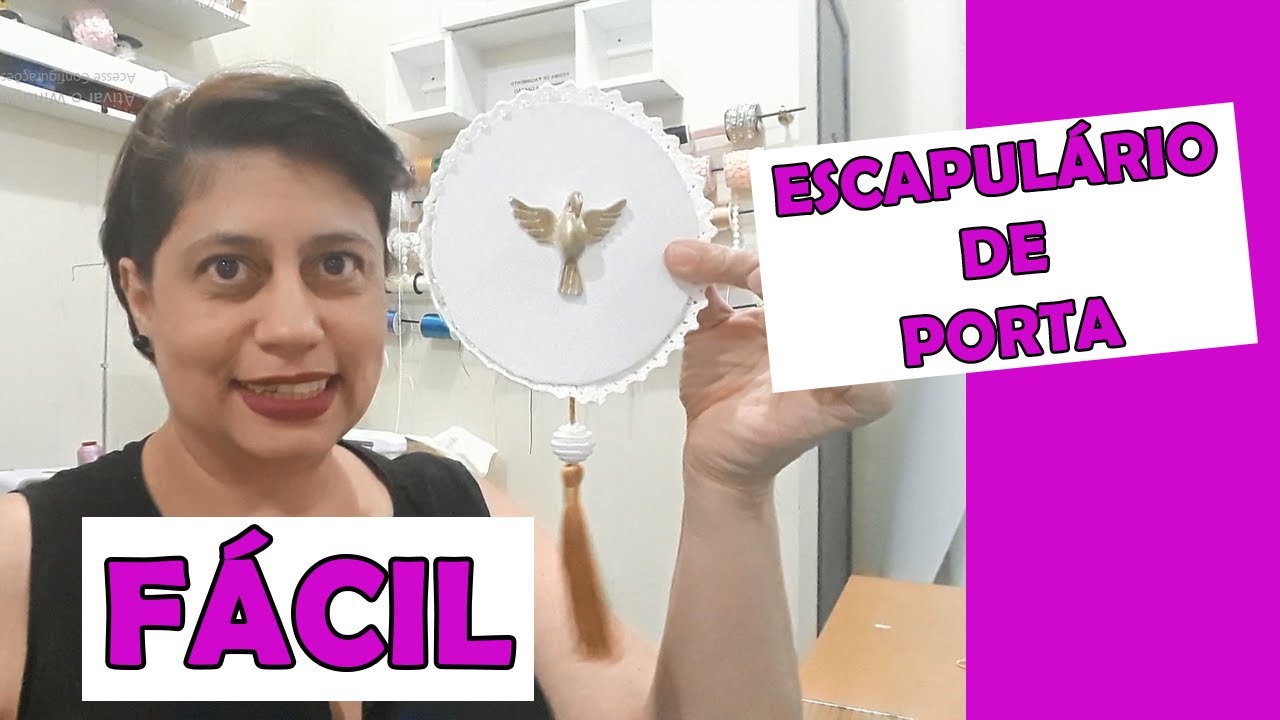 Escapulário de Porta com CD [ARTESANATO RÁPIDO E FÁCIL]