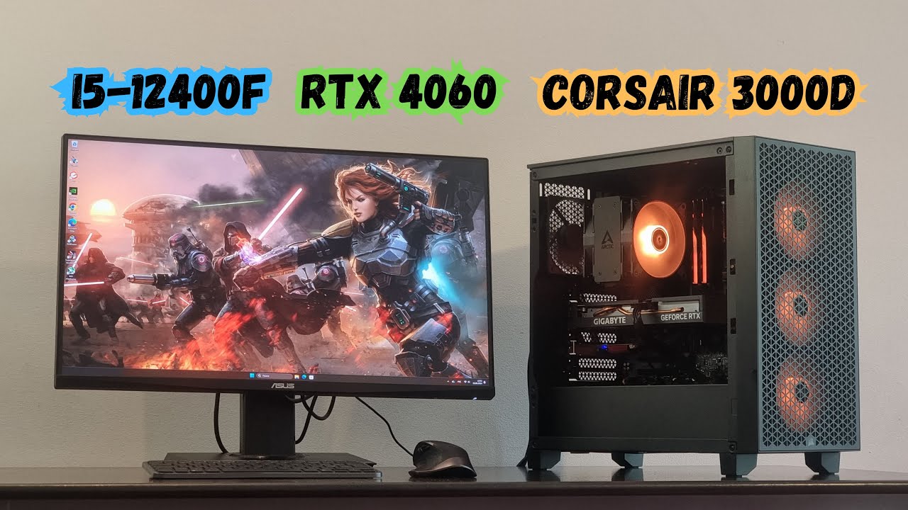 Corsair 3000D rgb AirFlow build | Intel i5-12400F | RTX 4060
