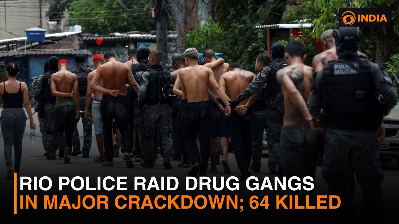 Rio police raid drug gangs in major crackdown; 64 killed & more news | DD India Live