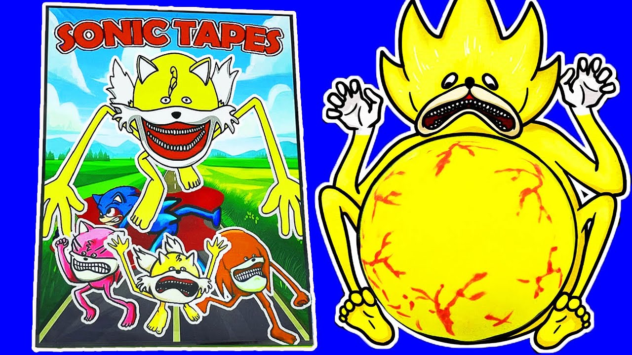 Making SUPER SONIC TAPES PREGNANT Game Book（+ Shin Sonic Tapes Squishy) DIY 소닉 테이프