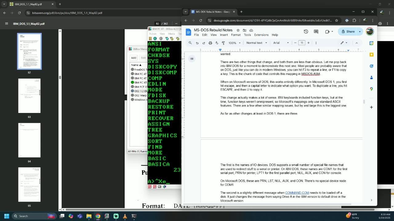 LIVE: Investigating an oddity in DOS 1.0 that I just noticed while video editing