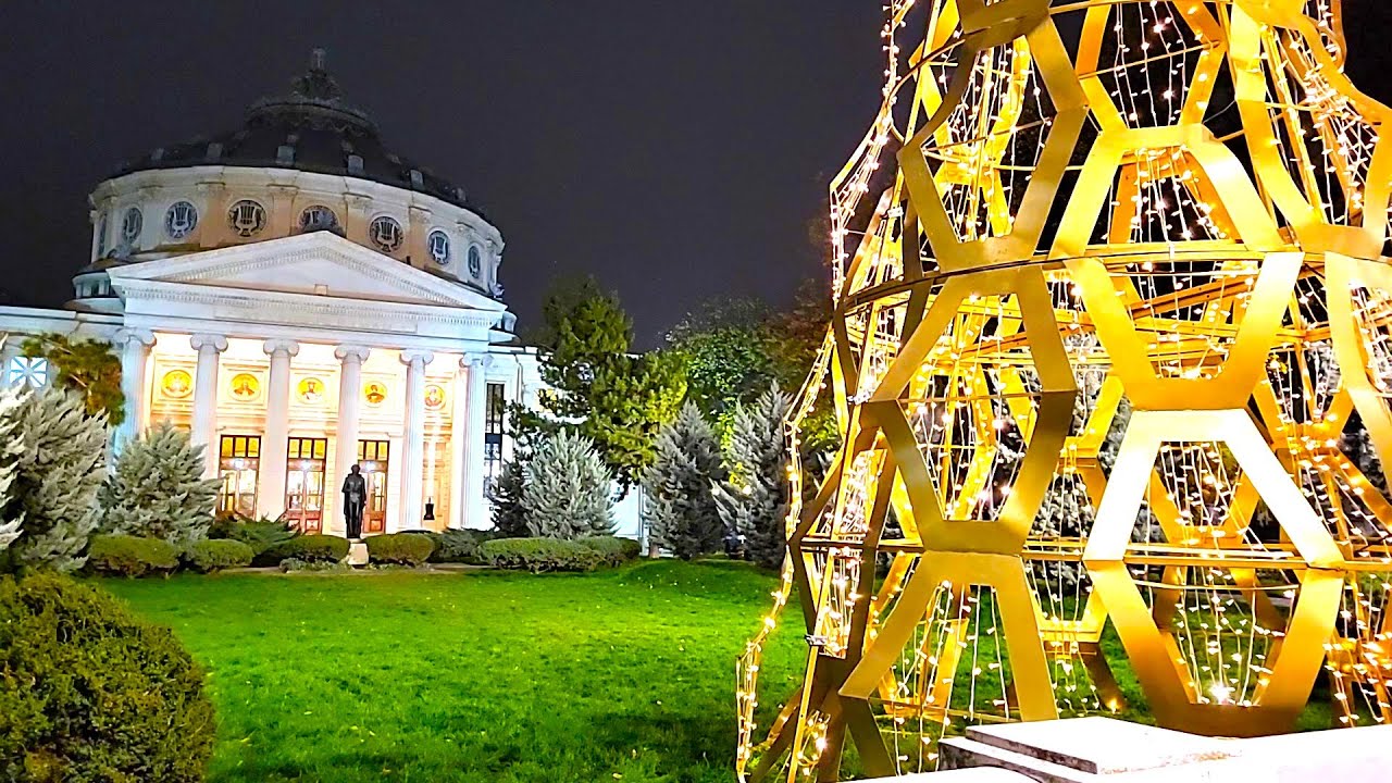 Bucharest, Romania | Walking Tour in the Heart of Bucharest | Christmas Time 2023