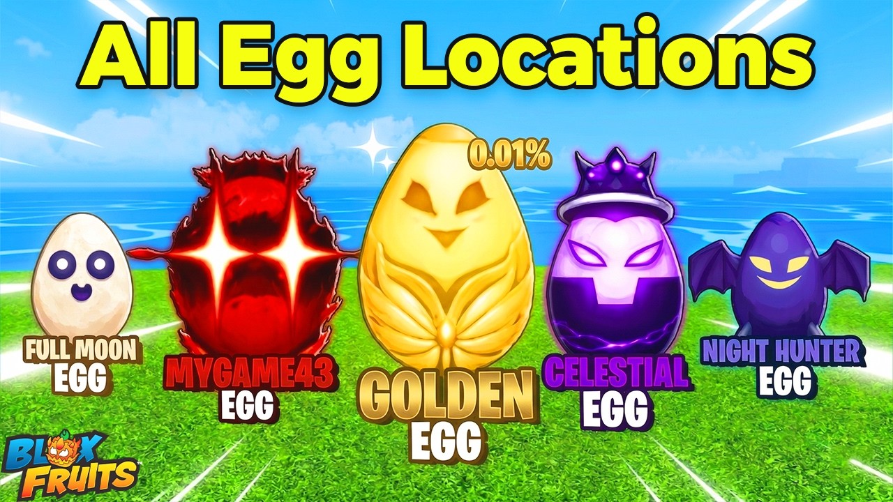 How To FIND ALL EGG LOCATIONS In Blox Fruits! Roblox 🤯🐰
