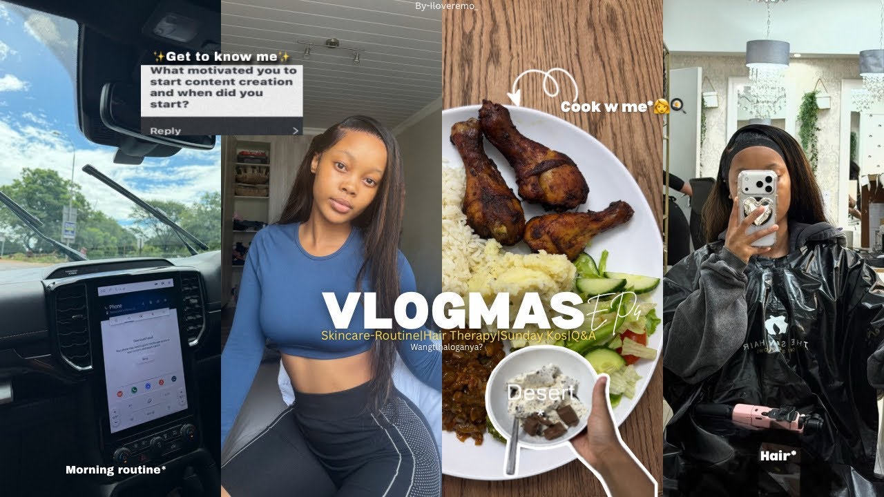 VLOGMAS[EP4]My *Realistic* Skincare Routine,Hair Therapy,Cook With Us+Q&A & More