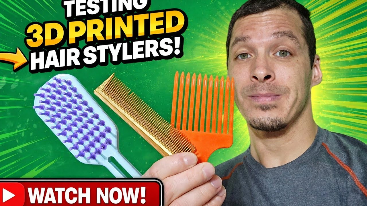 Тестирование 3D-печатных стайлеров для волос! #3dprinting #prototypetesting #3dprinted #diytools