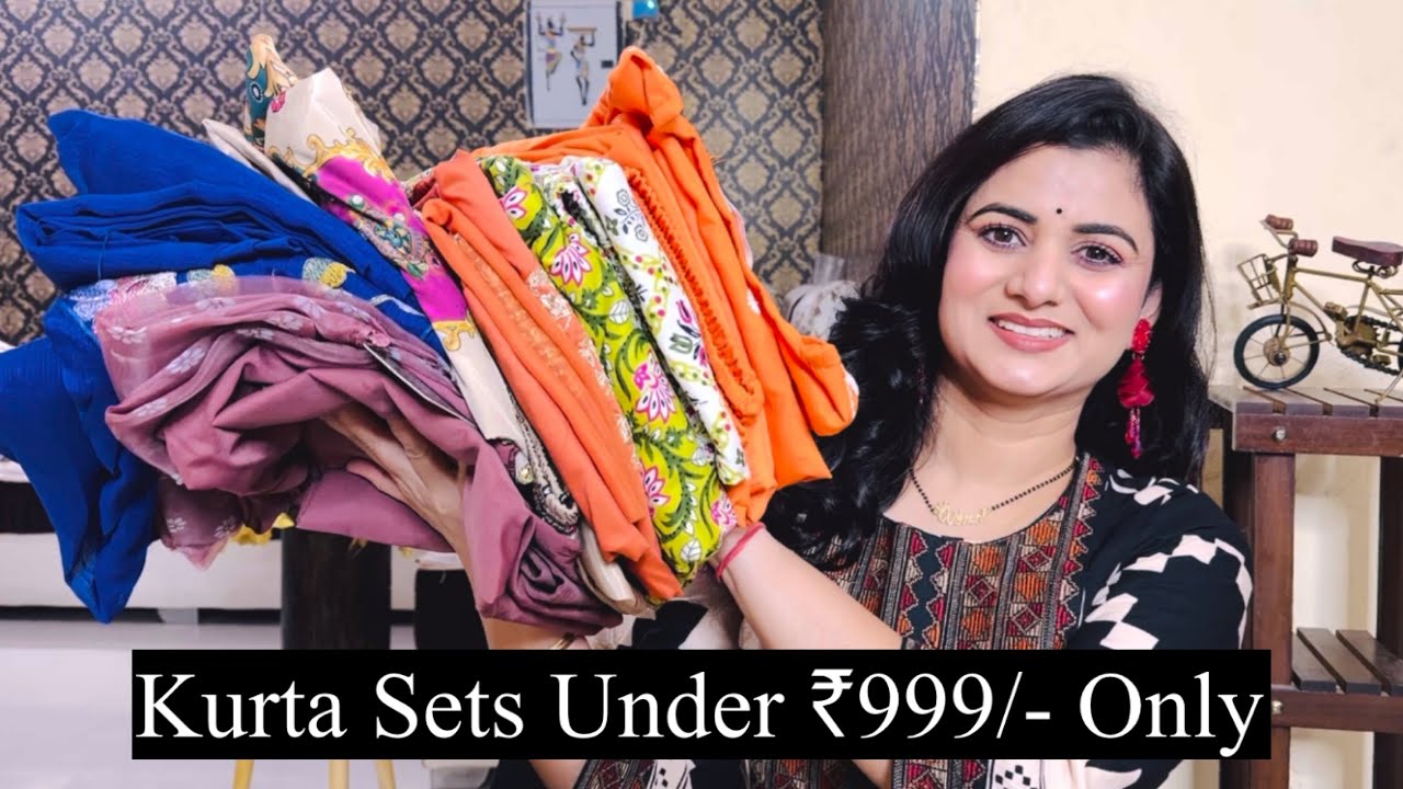 Affordable Kurta Set Haul Under ₹999, Embroidered Kurta Pant Set With Dupatta, Cotton Kurta Palazzo