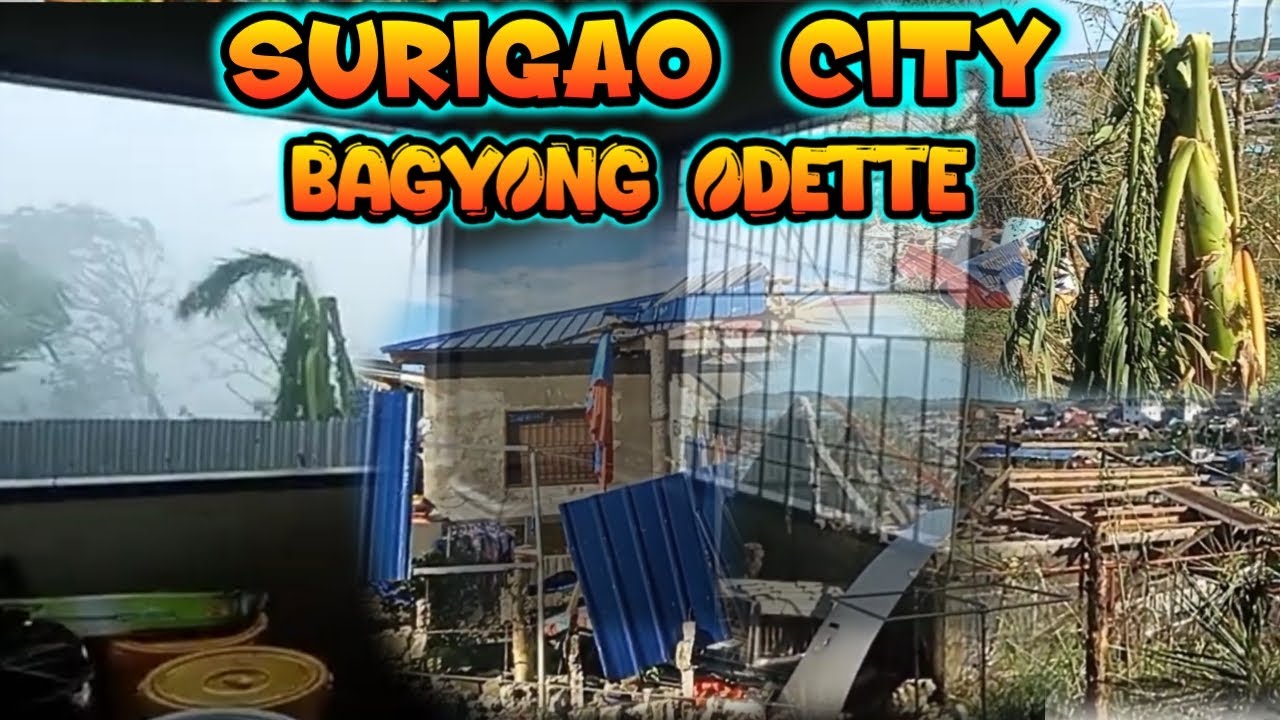 ACTUAL VIDEO, TYPHOON ODETTE in SURIGAO CITY  *AMIREG TV