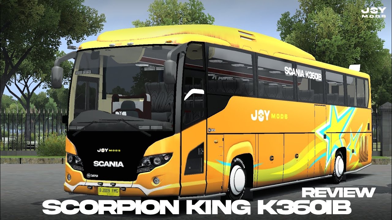 REVIEW SCORPION KING SCANIA K360iB by JOY MODS | MOD BUSSID