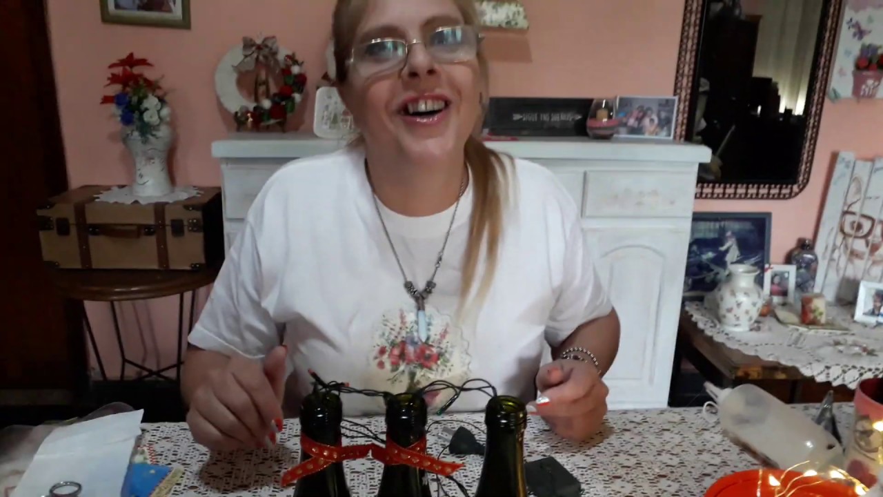 RECICLADO DE BOTELLAS PARA NAVIDAD . diferentes tecnicas  #Gracielaherman