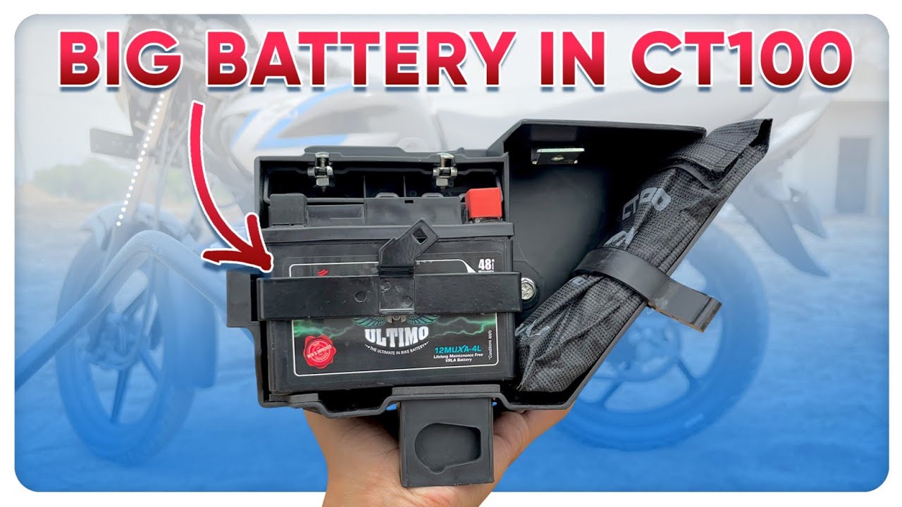Big Battery Installation in Bajaj CT 100 Bike