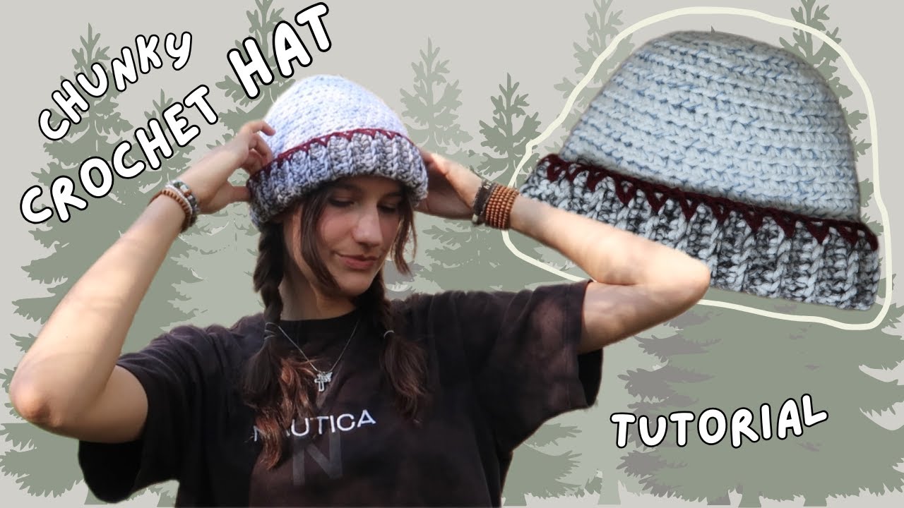 How to Crochet a Chunky Beanie | top down crochet hat | colorful & easy crochet hat!