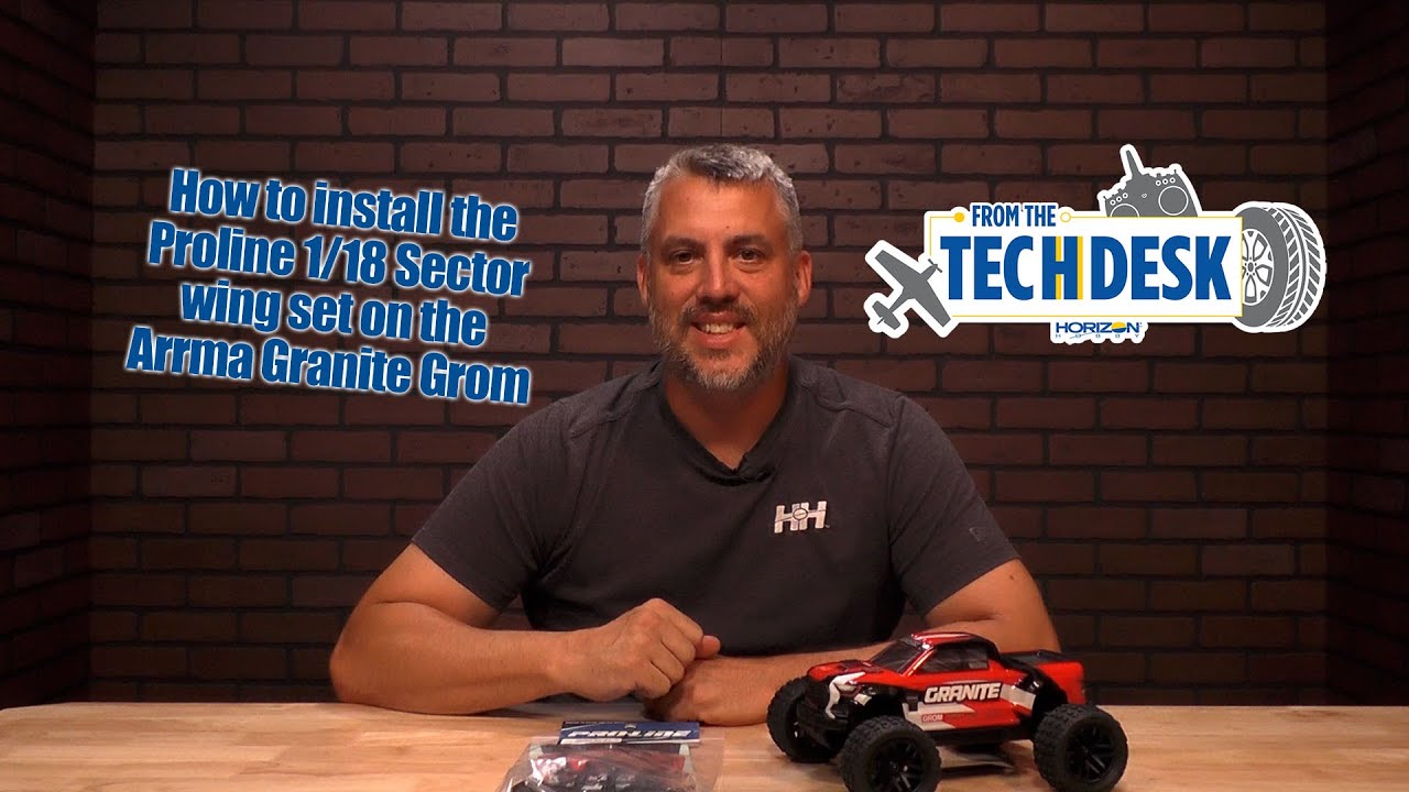 How to install the Proline 1/18 Sector wing set on the Arrma Granite Grom