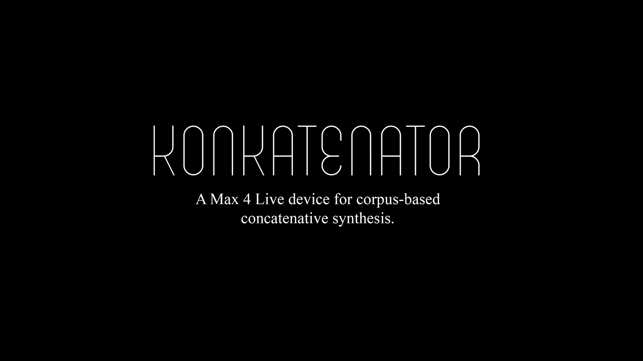 Konkatenator Demo (M4L Concatenative Synthesis)