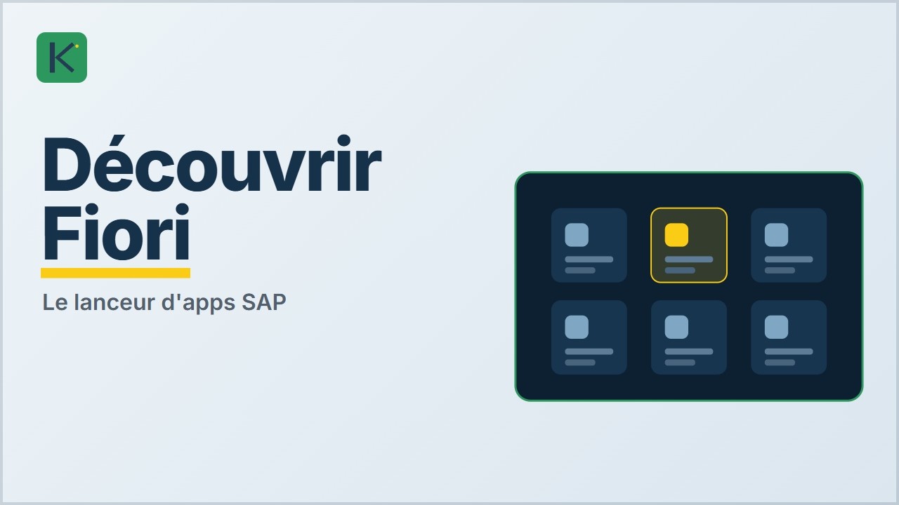 SAP Fiori: connexion et premiers pas