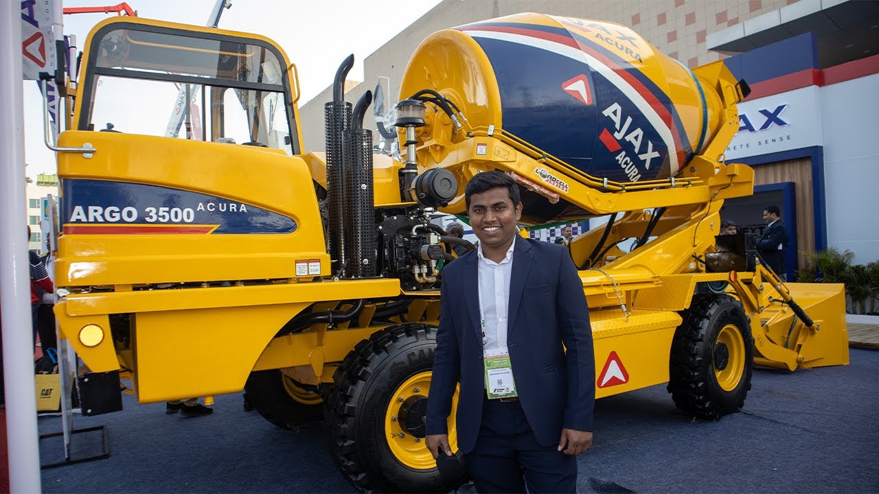 खुद से कंक्रीट लोड कर लेगा ये मशीन | Ajax agro 3500 self loading concrete mixer | Concrete Mixer |