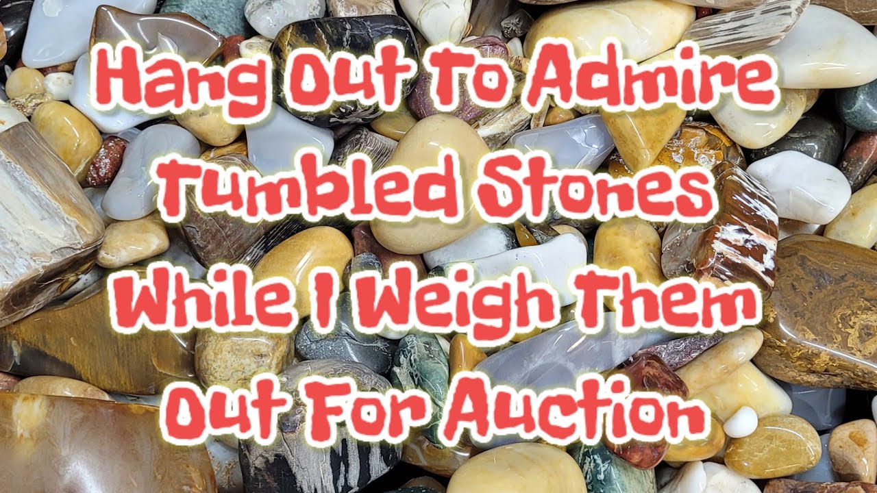 Hanging Out While I Weigh Tumbled Stones for Next Sale