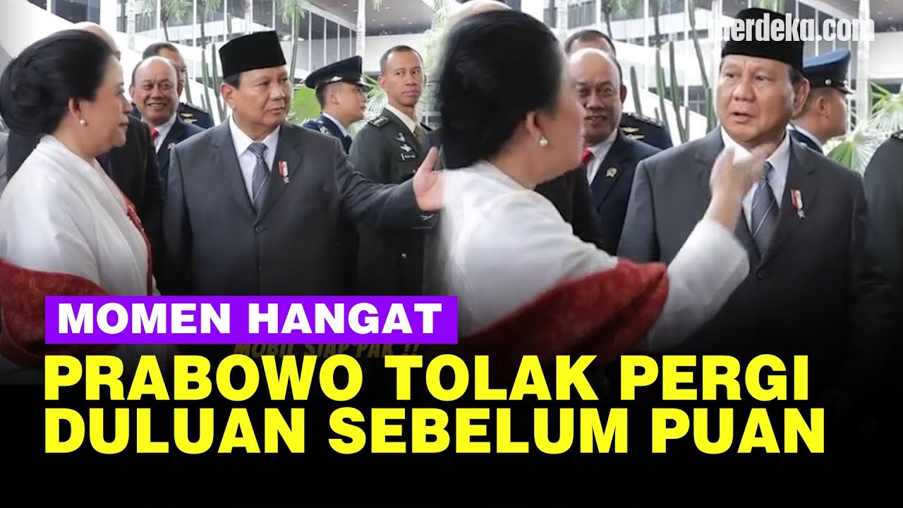 Momen Hangat, Prabowo Tolak Pergi Duluan Sebelum Puan Usai Pelantikan di DPR