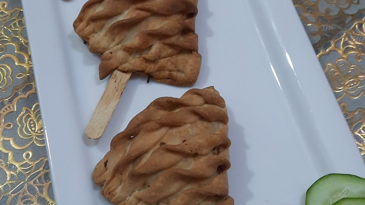 Healthy air fried ice cream shaped Samosa|how to make samosa ? Chicken samosa #food