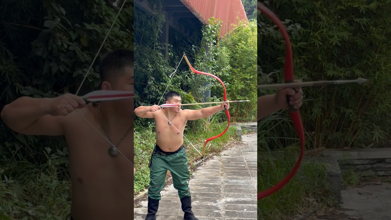86lbs Manchu style bow shooting #manchu #archery #kungfu #qing