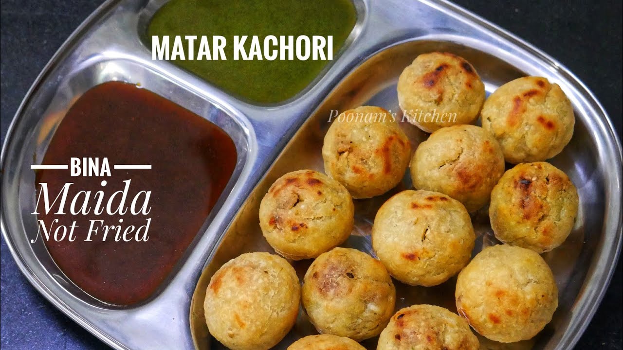 Matar Kachori Bina Maida, Atta, Suji & Bina Fry kiye मटर कचोरीकी हेल्दी रेसिपी 😍 How to make Kachori
