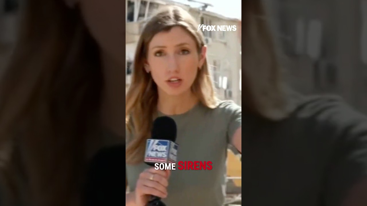Fox News reporter races for shelter after sirens ring out #shorts #foxnews #news #fox #world #israel