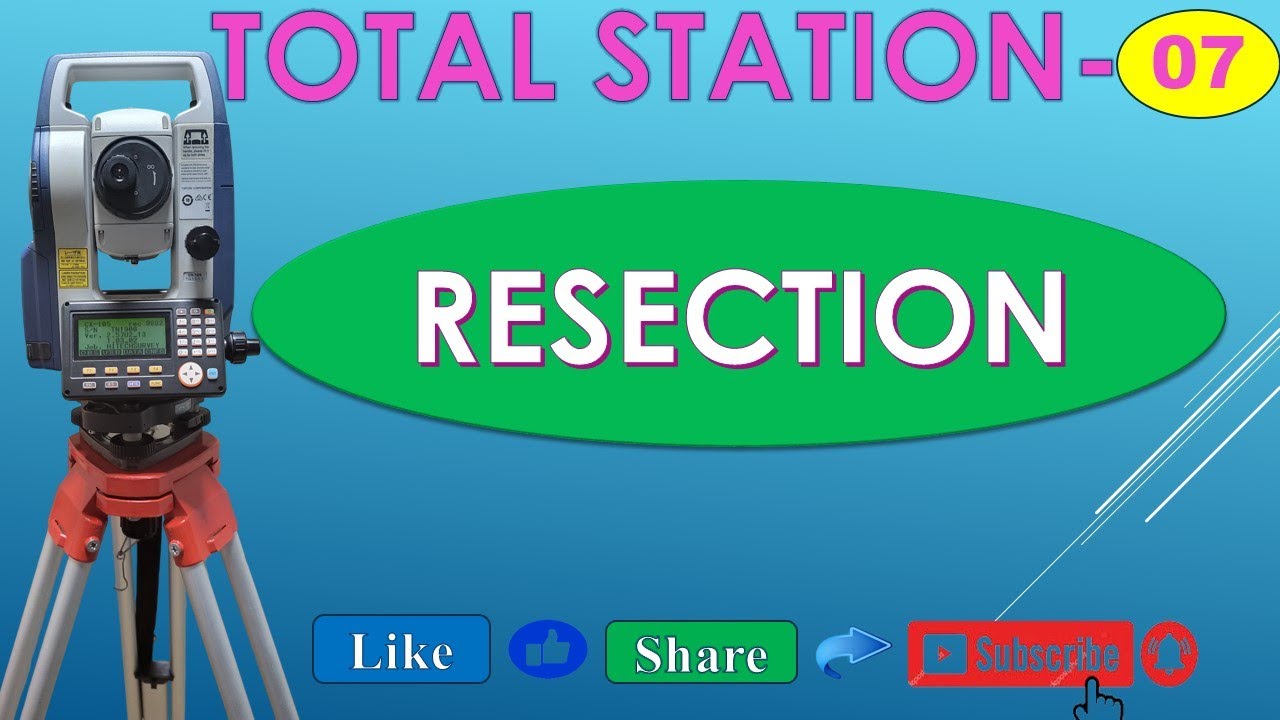 how to do RESECTION by using SOKKIA-CX105 total station---(7)