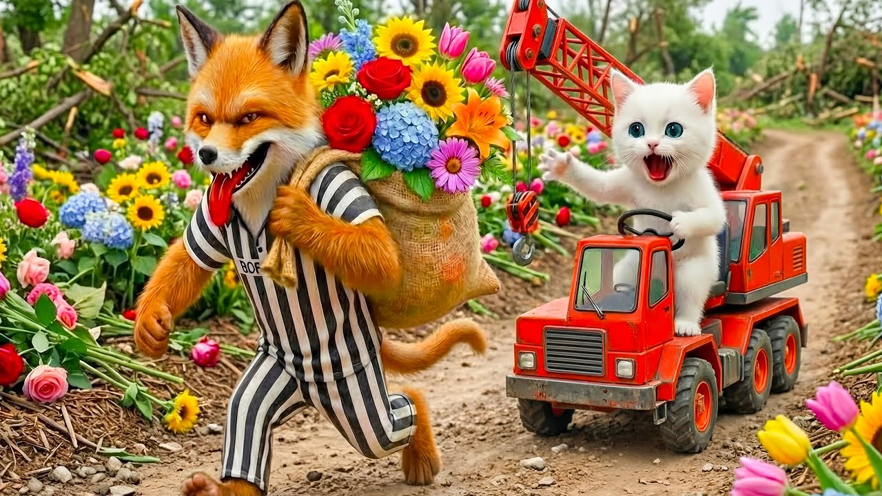 Mama Cat Trims Fur on the Farm and Makes Tiger Hat For Kittens At Home🐾🎩🐯