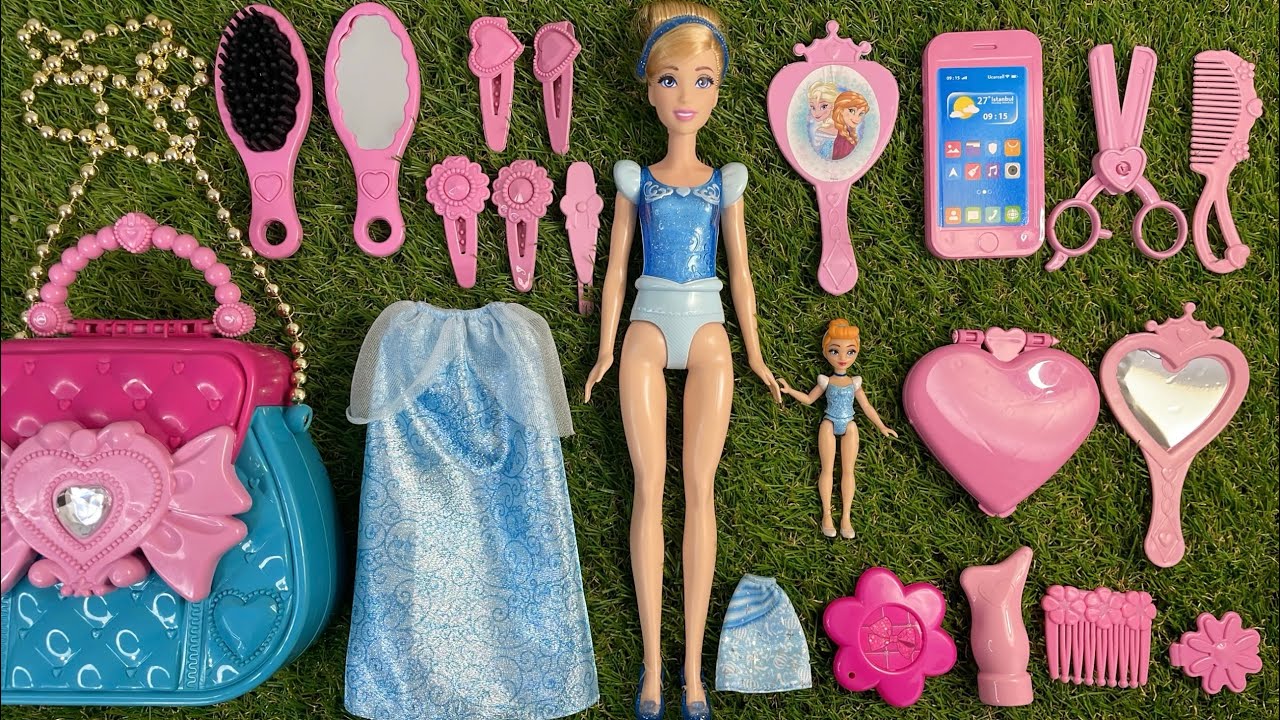 Disney Princess Doll Makeover ~ DIY Miniature Ideas For Barbie ~ Wig, Dress, Faceup, andMore! DIY 