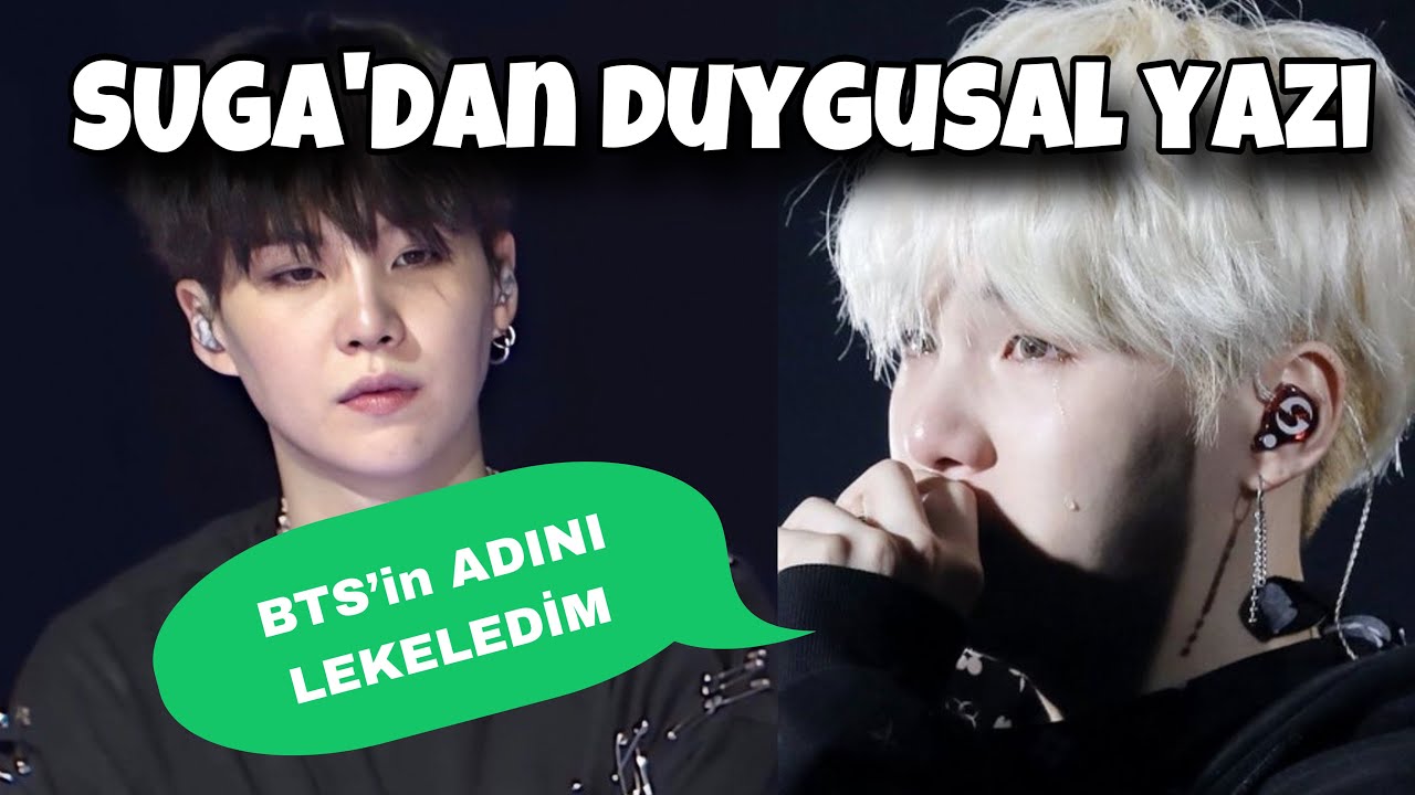 BTS’in ADINI LEKELEDİM! 😢 SUGA’DAN ÖZÜR DOLU YAZI