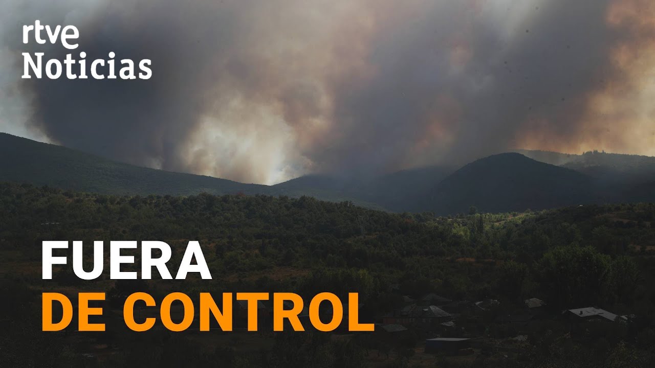 INCENDIOS LEÓN: DESALOJAN a los VECINOS de CARUCEDO por la AMENAZA de las LLAMAS | RTVE Noticias