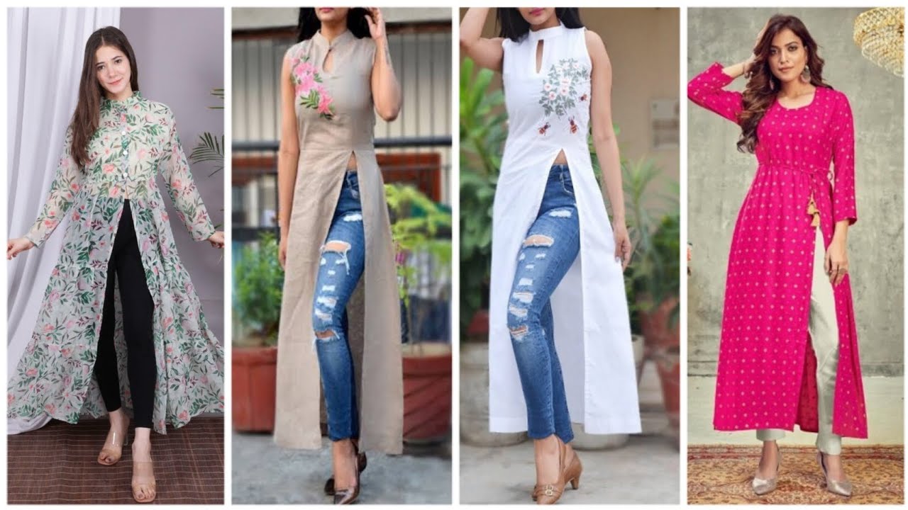 Slit Kurti Designs 2023 Side and Front Cut Kurti Designs| Trending Front Cut Kurti 