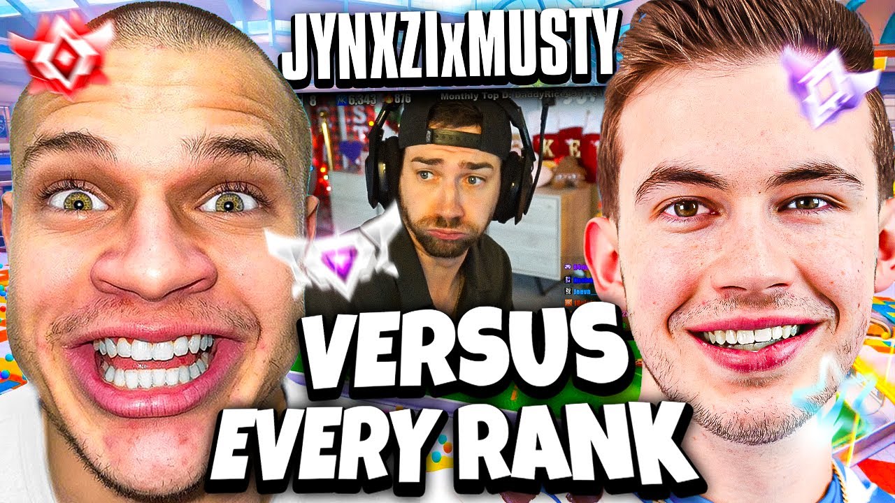 JYNXZI & MUSTY vs EVERY ROCKET LEAGUE RANK