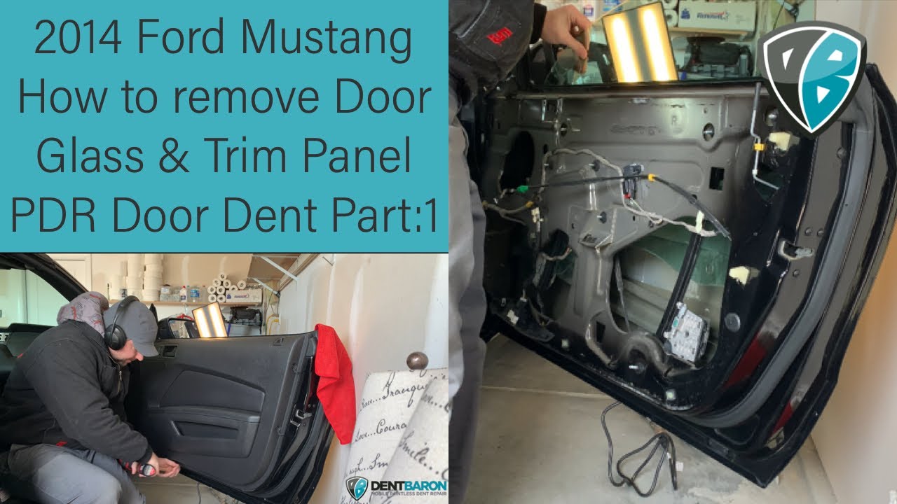 How to Remove Door Window & Trim Panel 2014 Ford Mustang.  Part 1 of Door Dent Removal PDR. #PDR