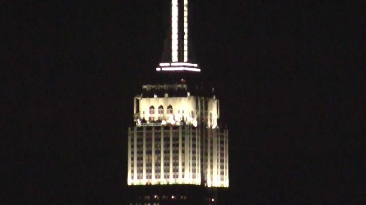Empire State Building New LED Light Show - Alicia Keys - Hoboken / NYC